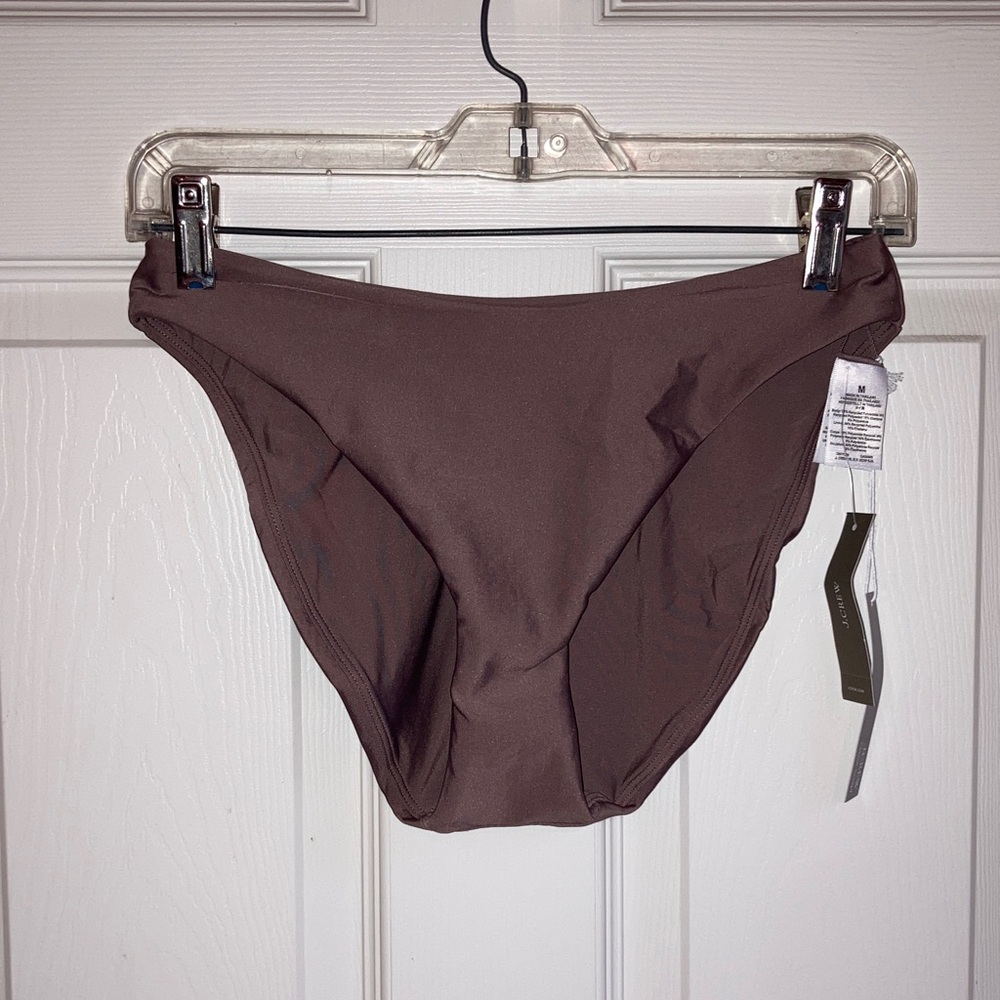 NWT J. Crew Classic Sculpt Bikini Bottoms Swimwear in Smoky Willow Wood Medium